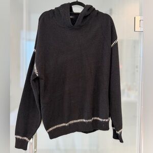 Fashion Nova Men Black Knit Hoodie